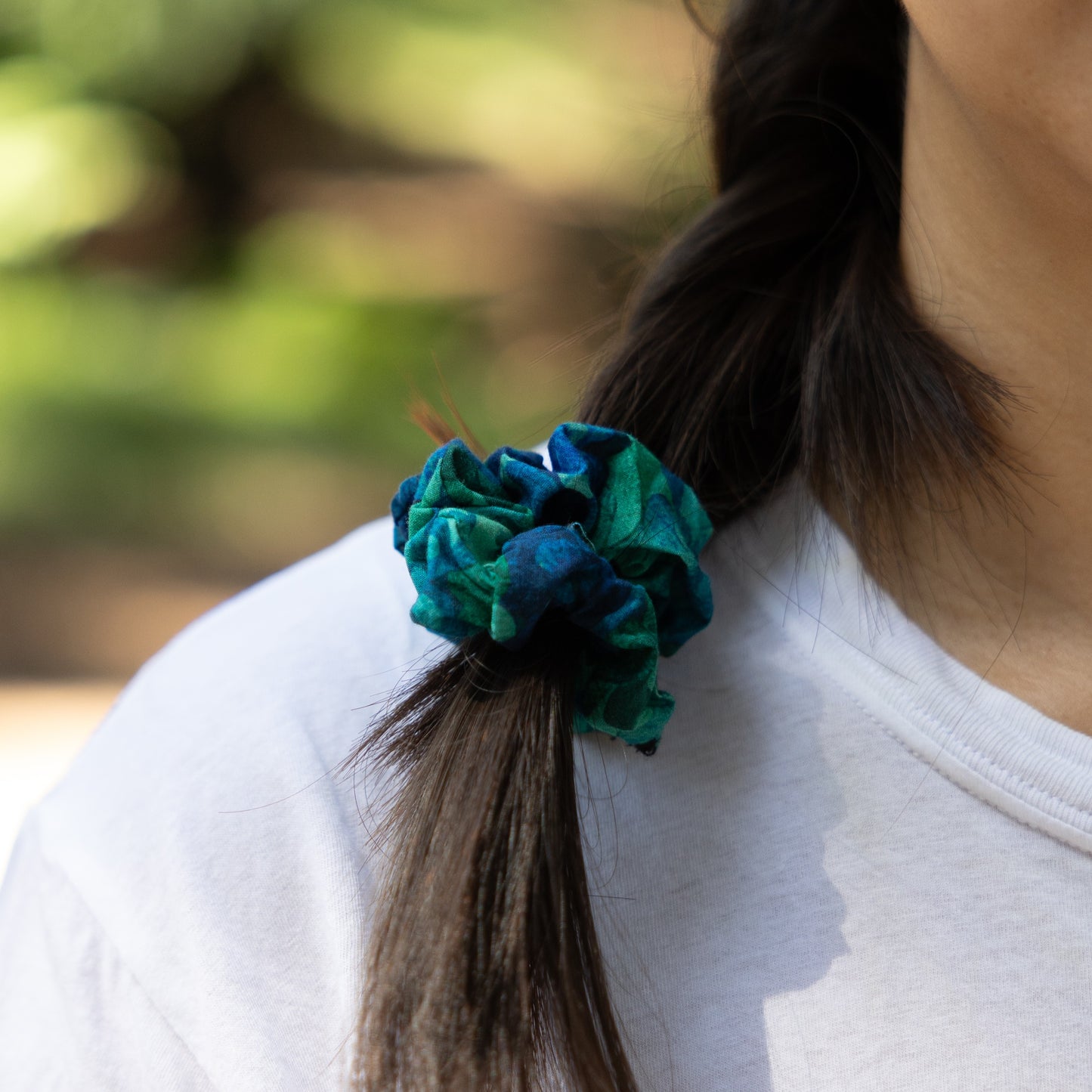 Liberty Fabric Scrunchie in Betsy Blue