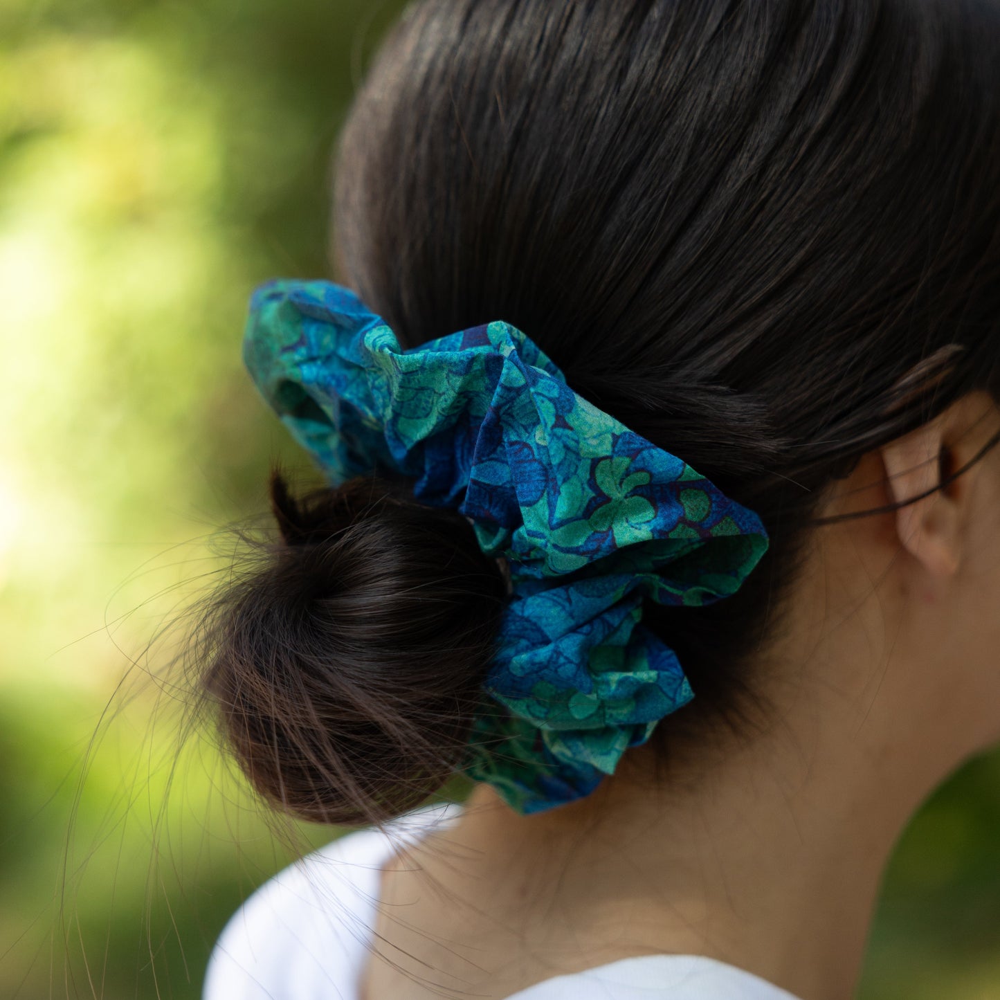 Liberty Fabric Scrunchie in Betsy Blue