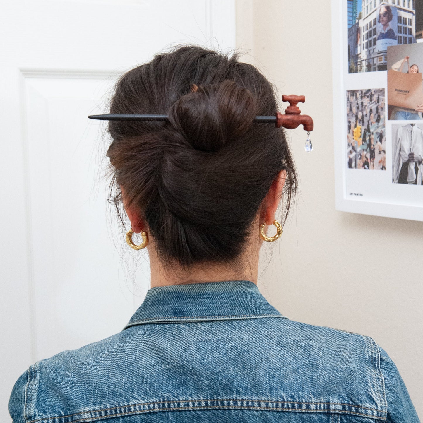 Wooden Fun Faucet Water Hair Stick from Something Minty