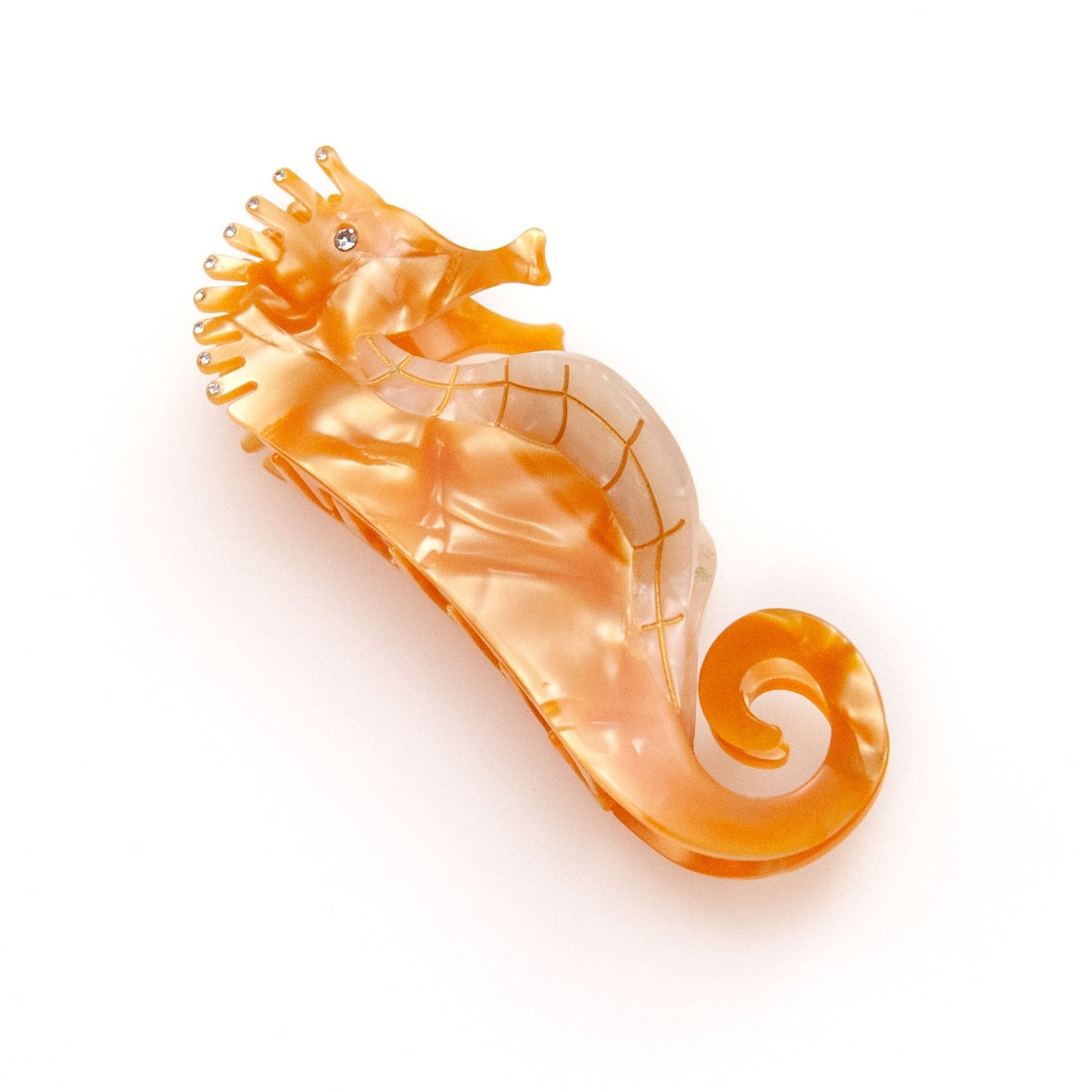 Seahorse Hair Claw in Yellow