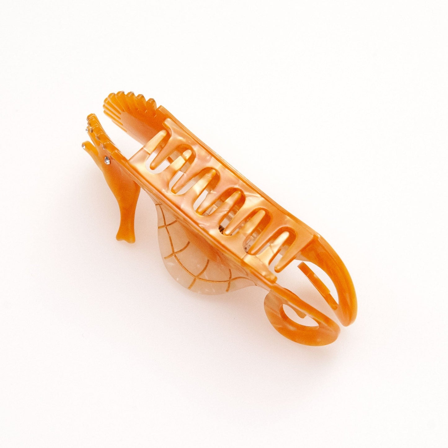 Seahorse Hair Claw in Yellow