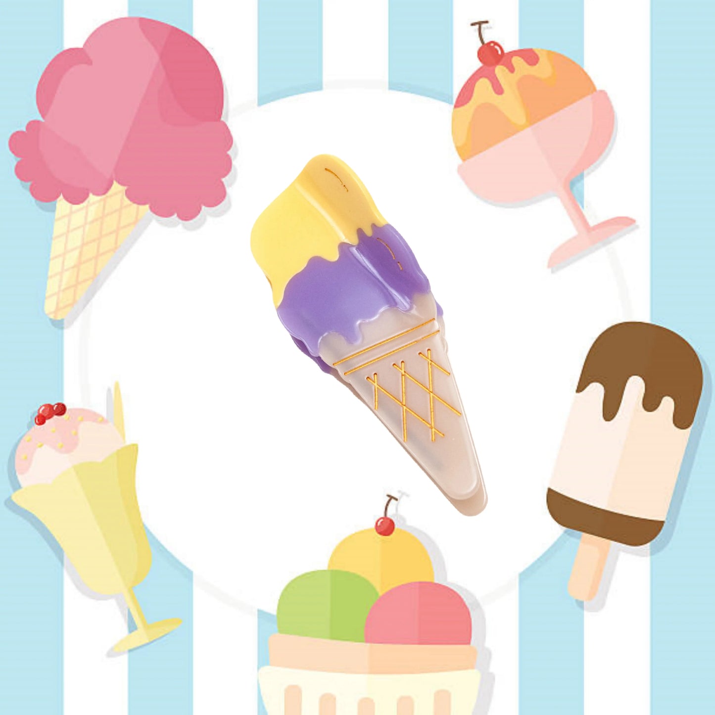 Ice Cream Hair Clip