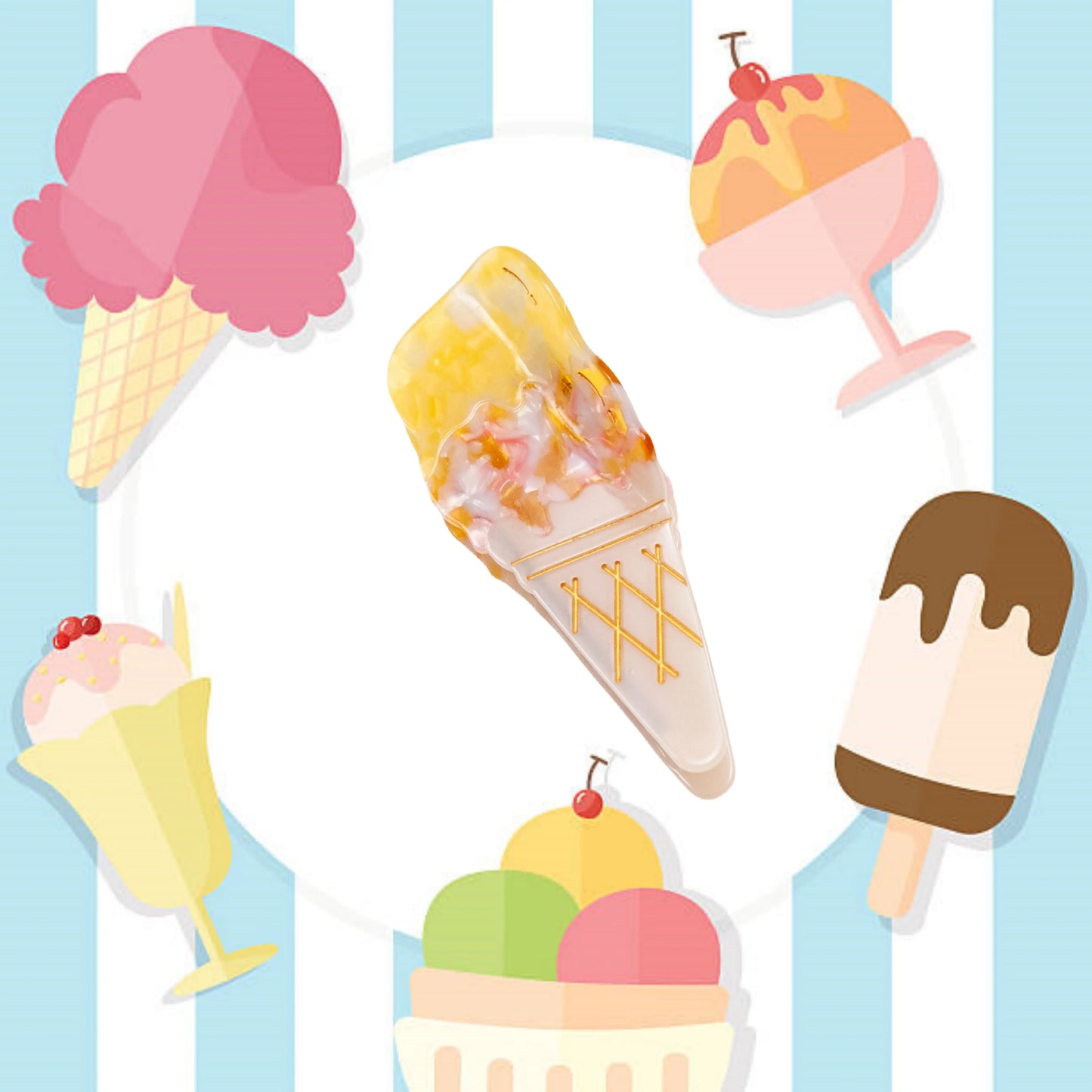Ice Cream Hair Clip