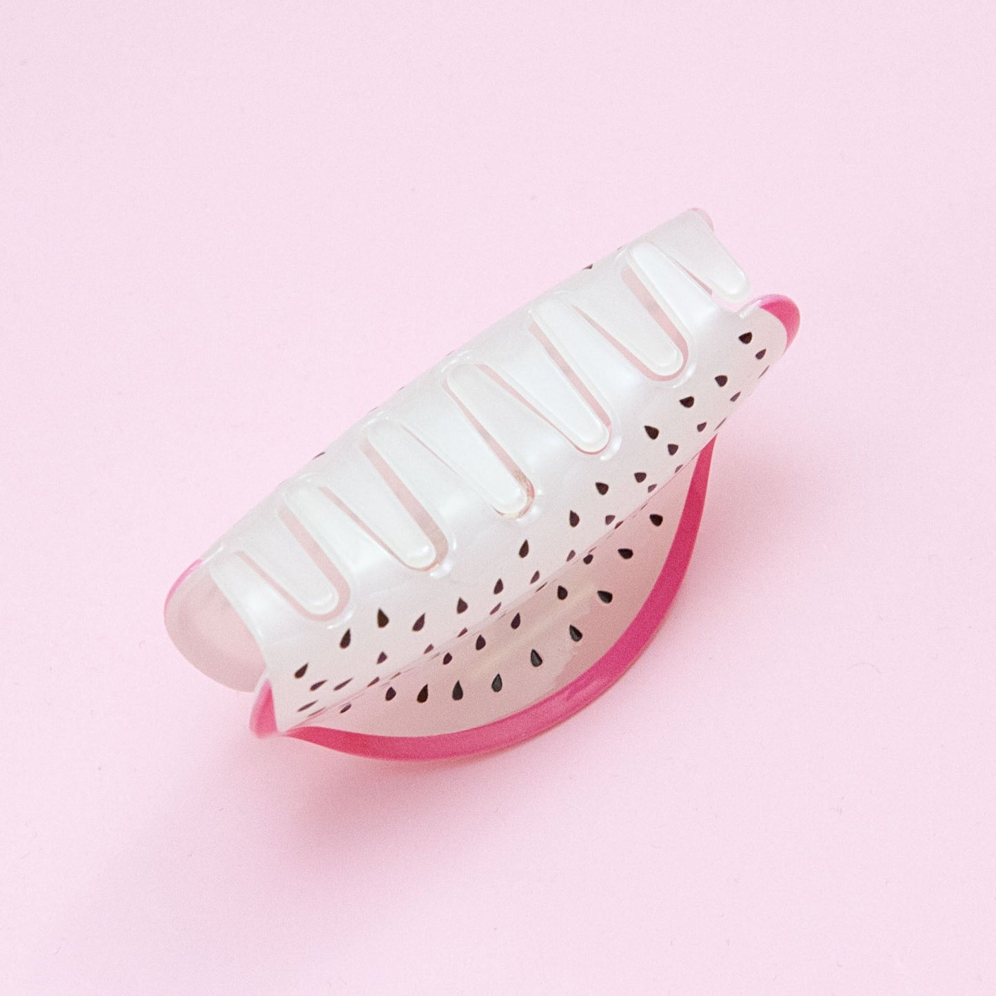 teeth detail of dragon fruit hair clip