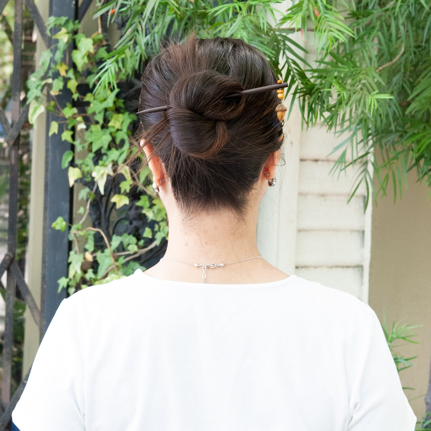 Wooden Acorn Hair Stick