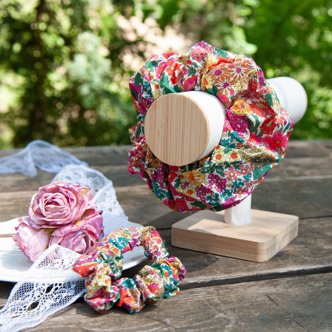 handmade Liberty Fabric Scrunchie in Margaret Annie