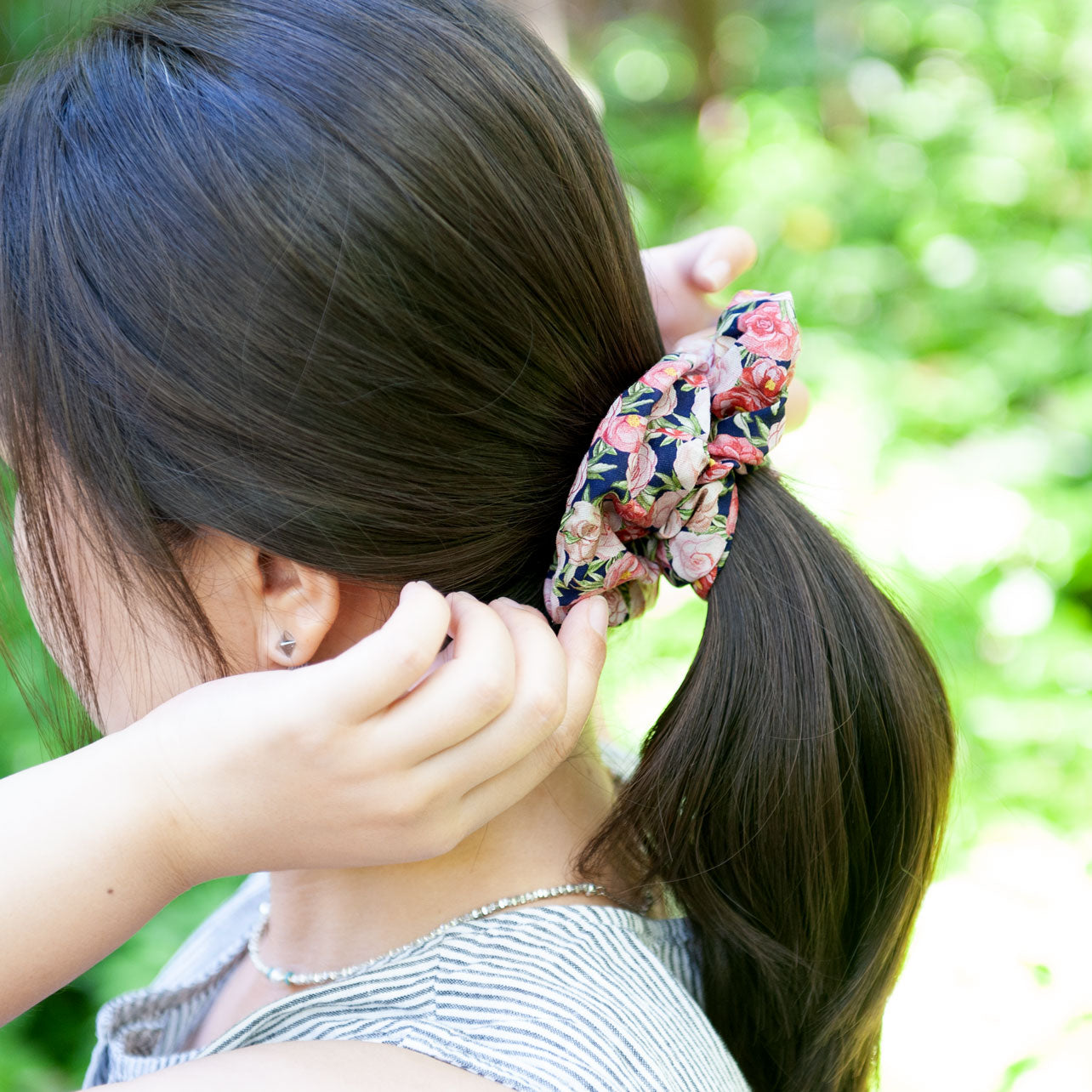 Liberty Fabric Scrunchie in Rose