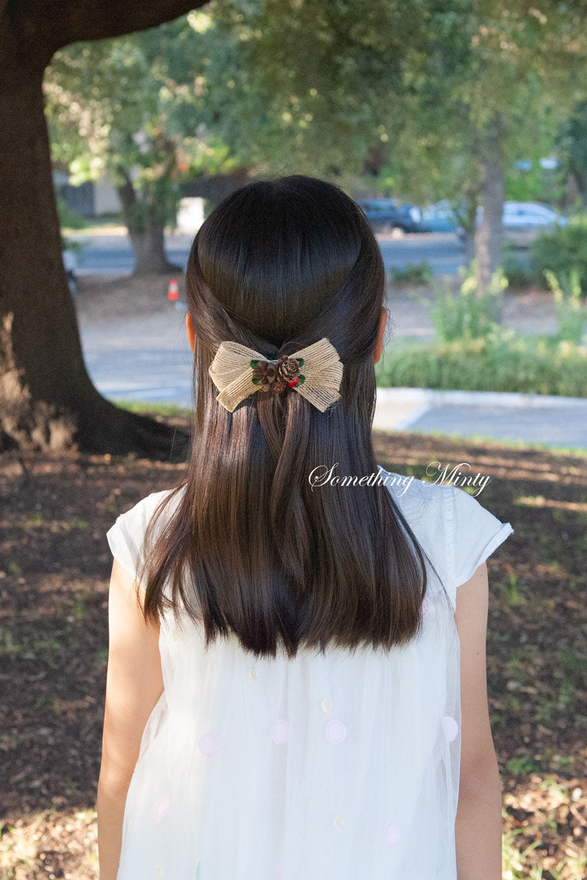 Christmas Bow Hair Clip
