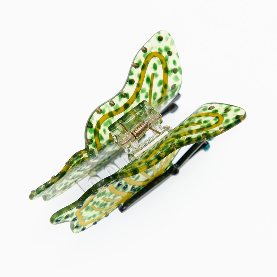 top view of butterfly hair clip