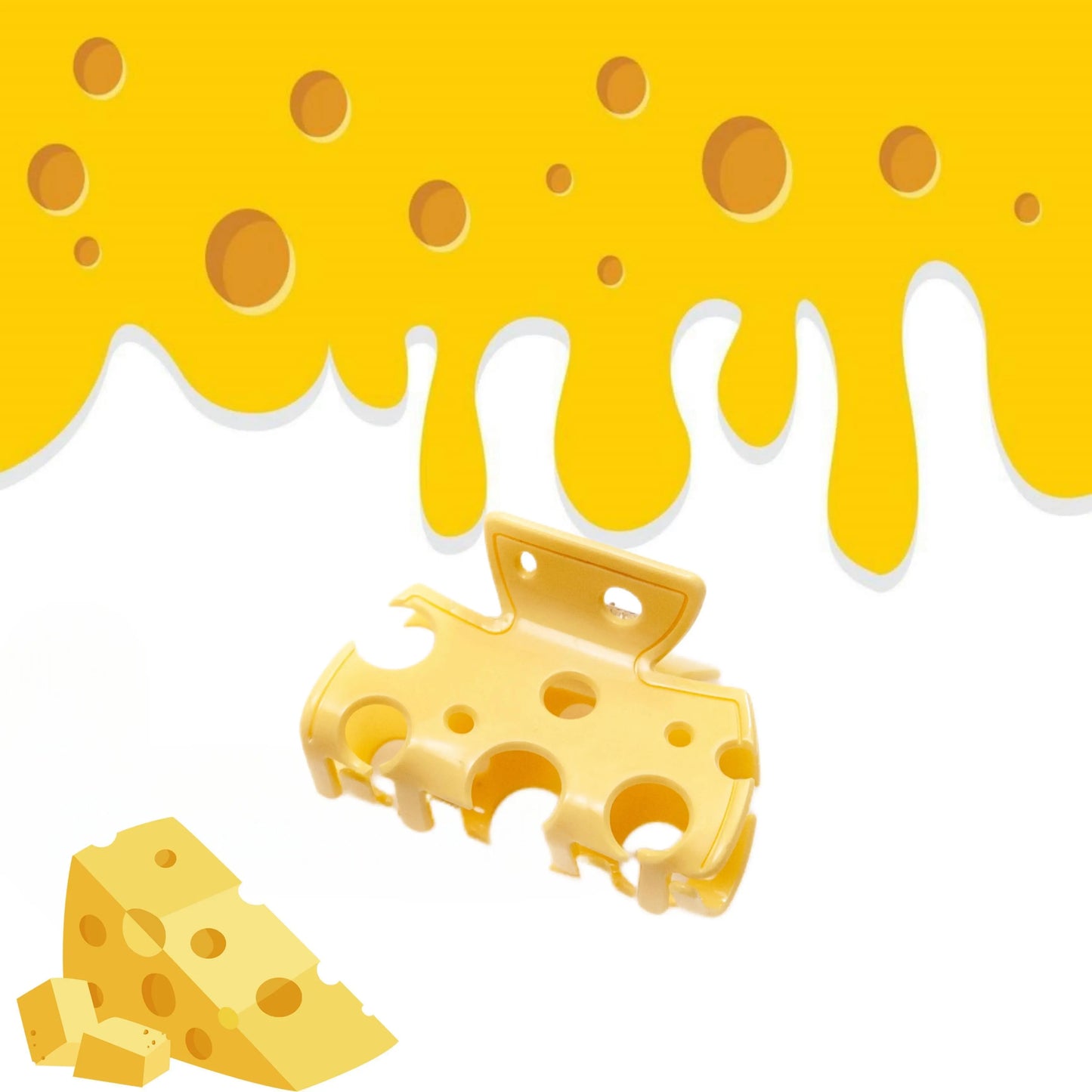 cute cheese hair clip in medium size