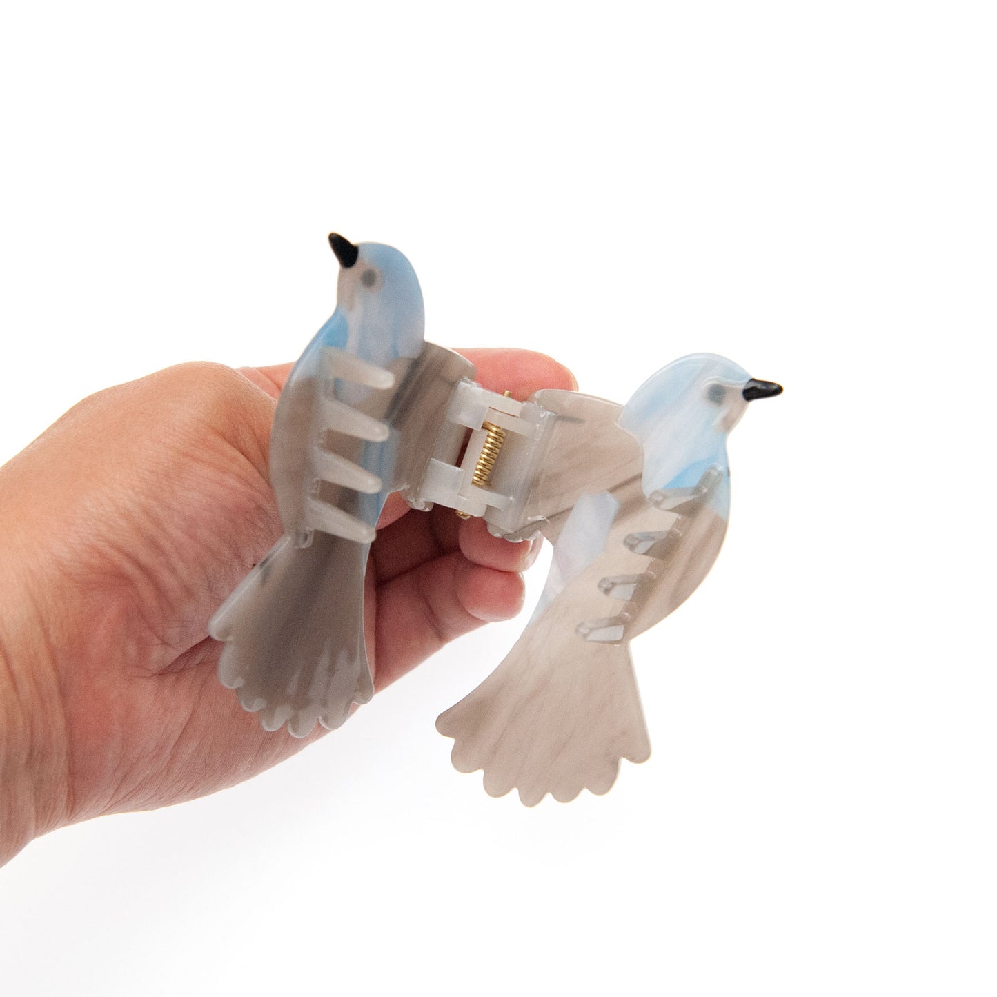 detail of bird hair clip