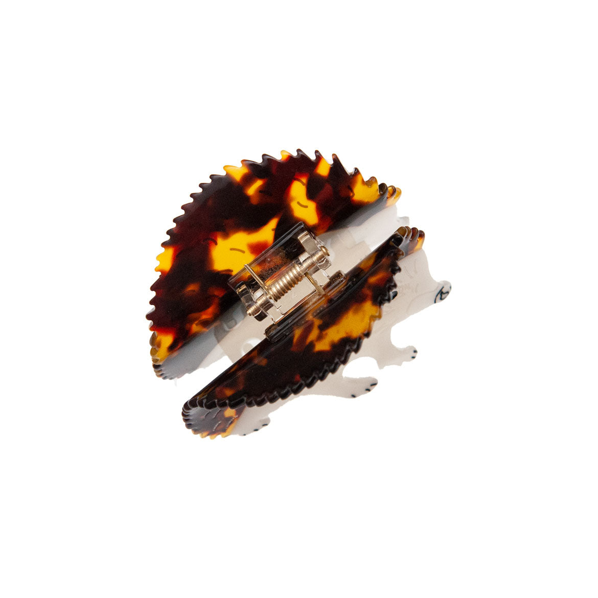 top view of hedgehog hair clip