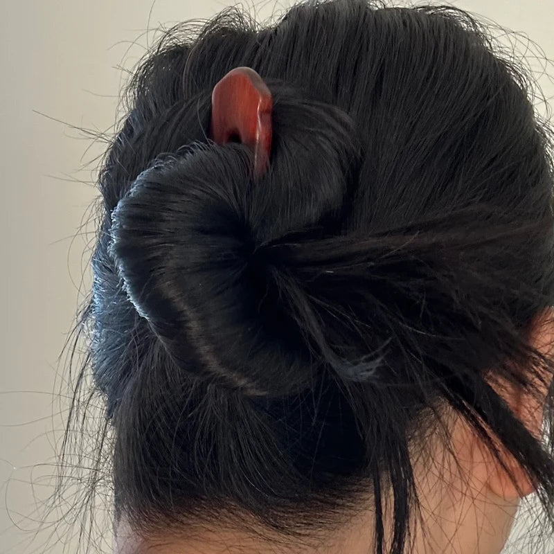 wooden hair pin from Something Minty