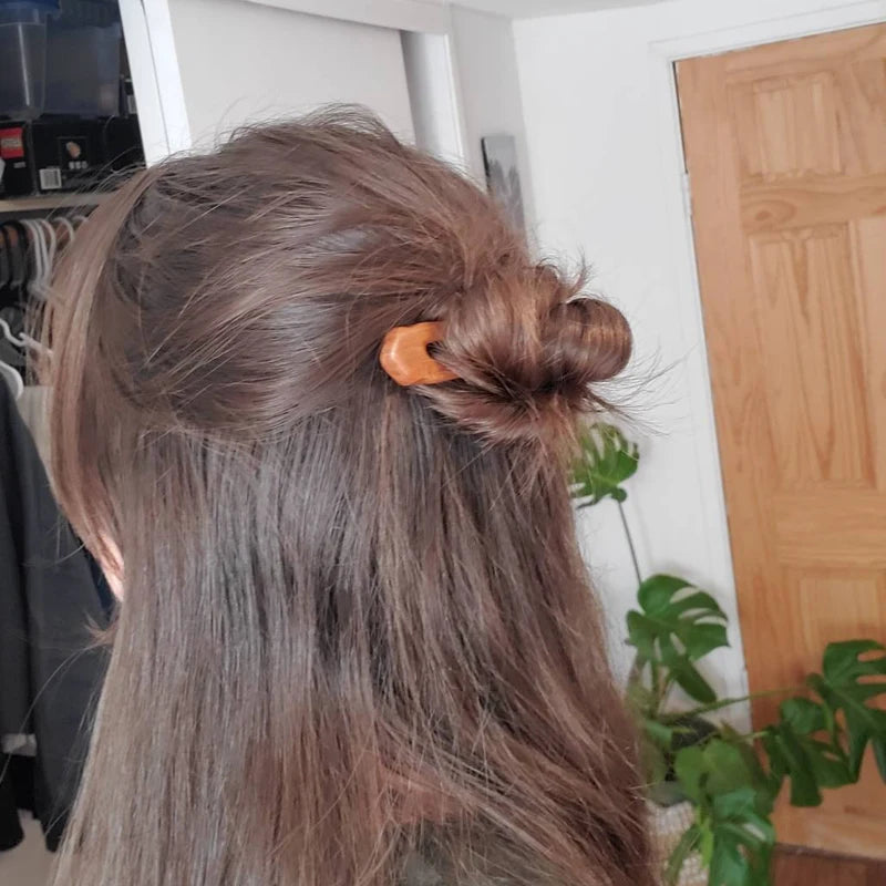 wooden hair pin from Something Minty