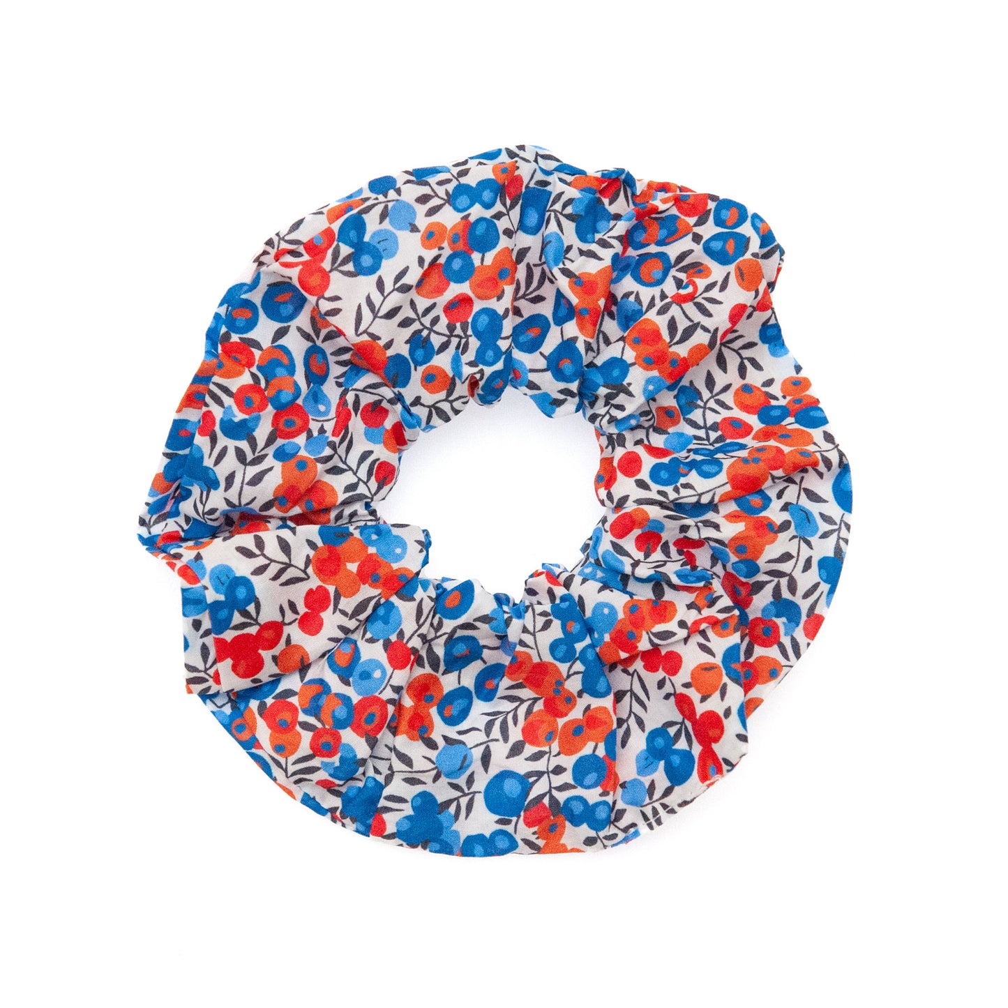 Liberty Fabric Scrunchie in Wiltshire on white background