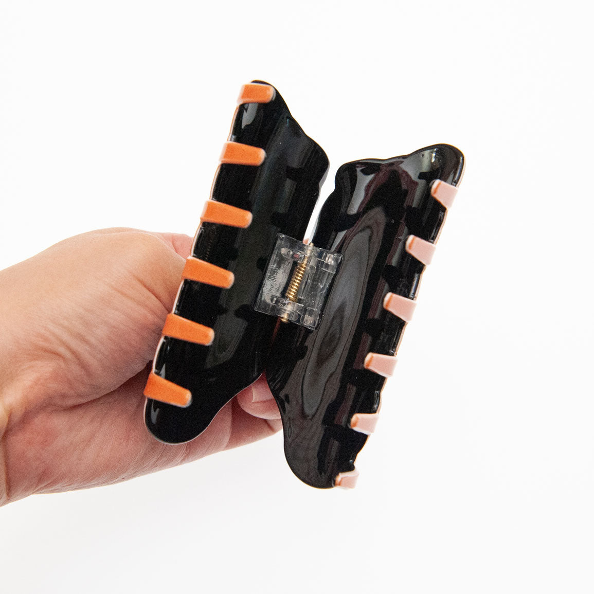 open detail of red panda hair clip