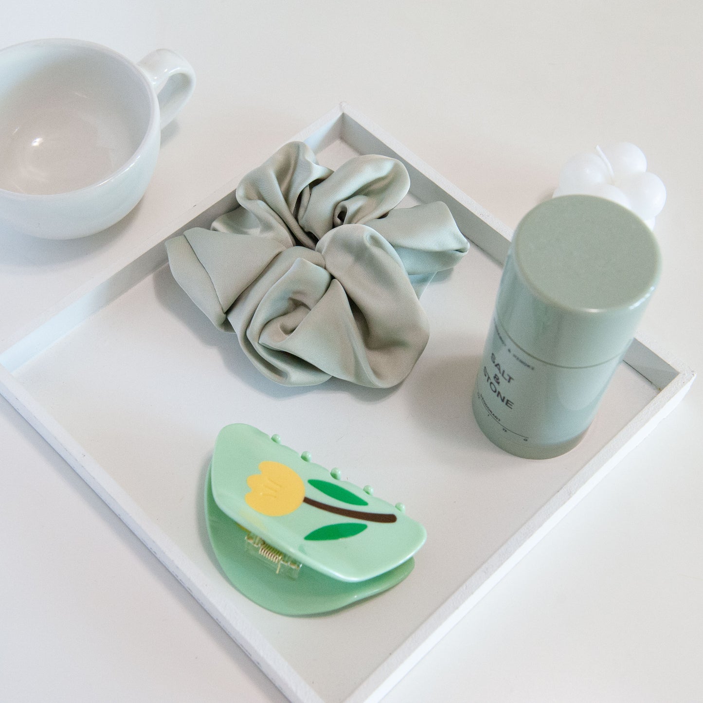 Satin Scrunchie in Sage