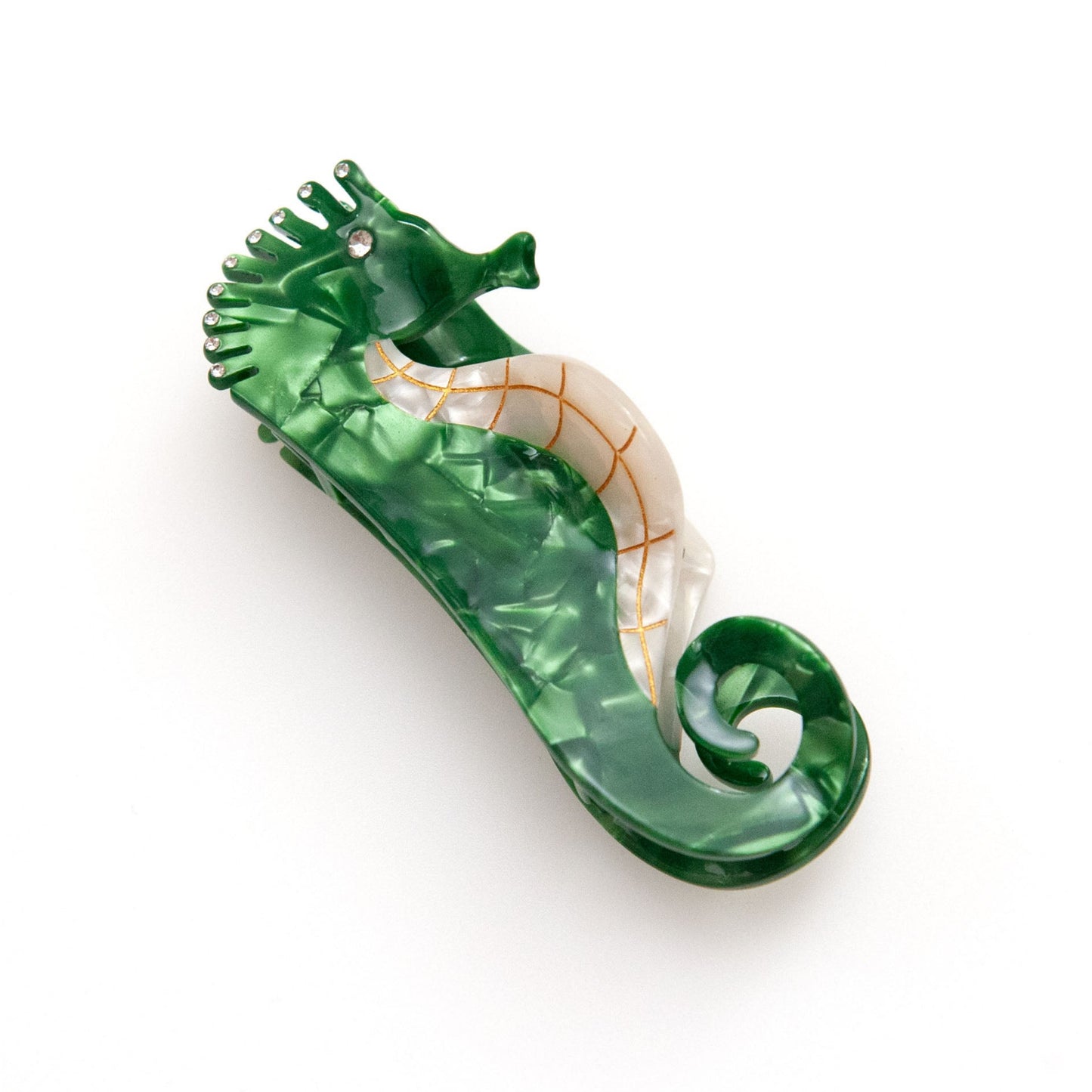 seahorse hair claw in green from SomethingMinty