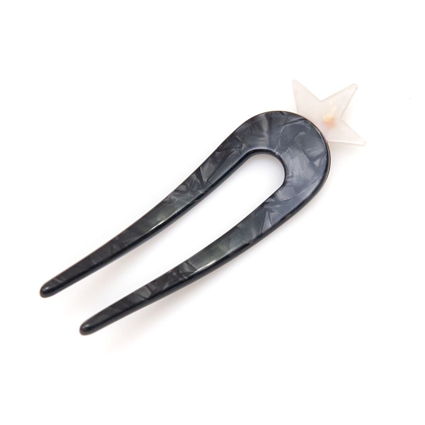 back view of star hair pin