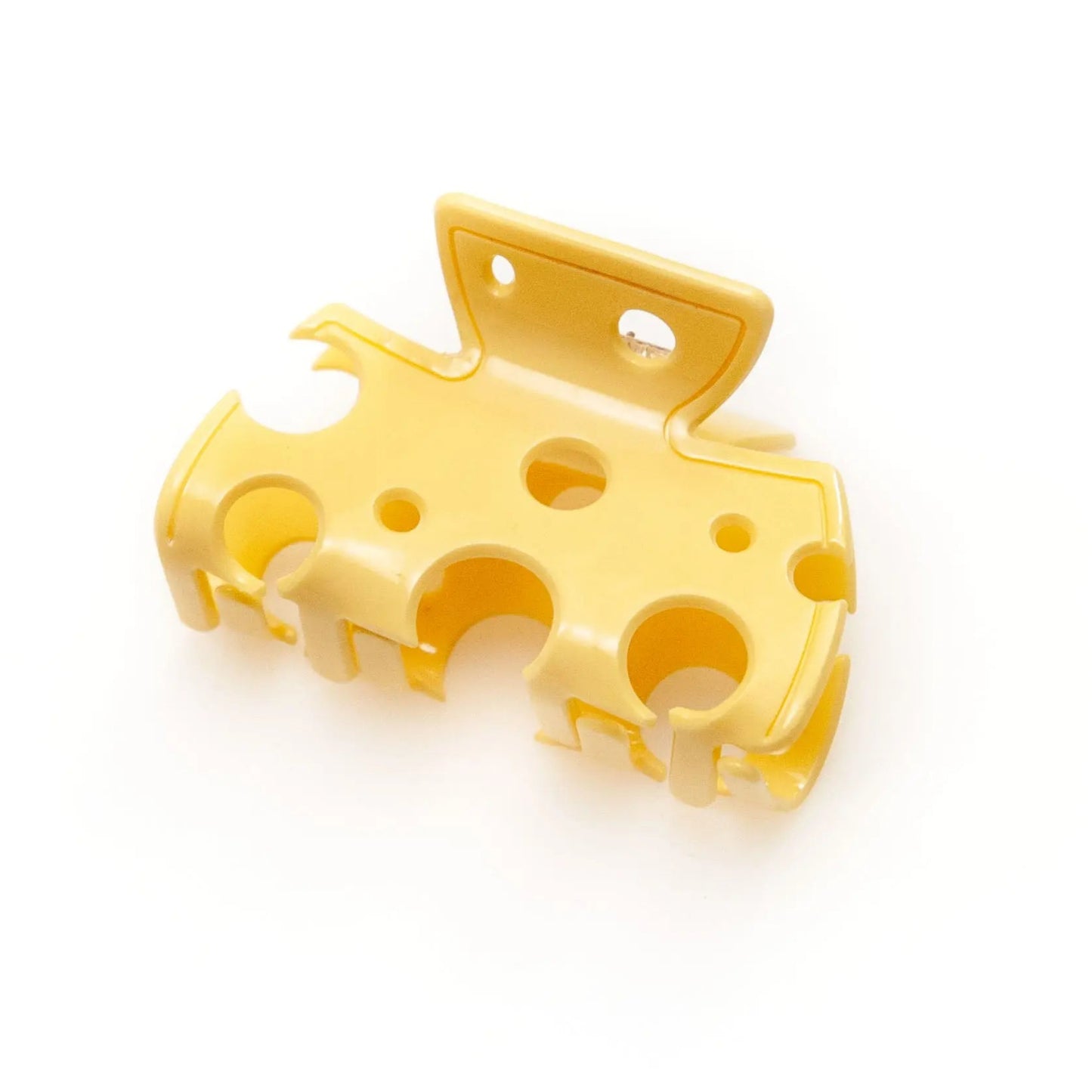 Medium size yellow cheese hair clip