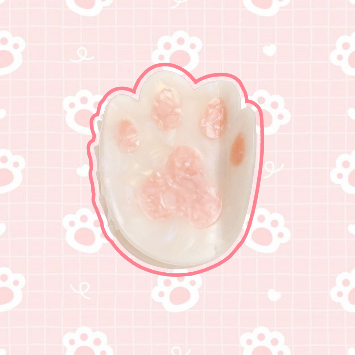  cat paw hair clip 