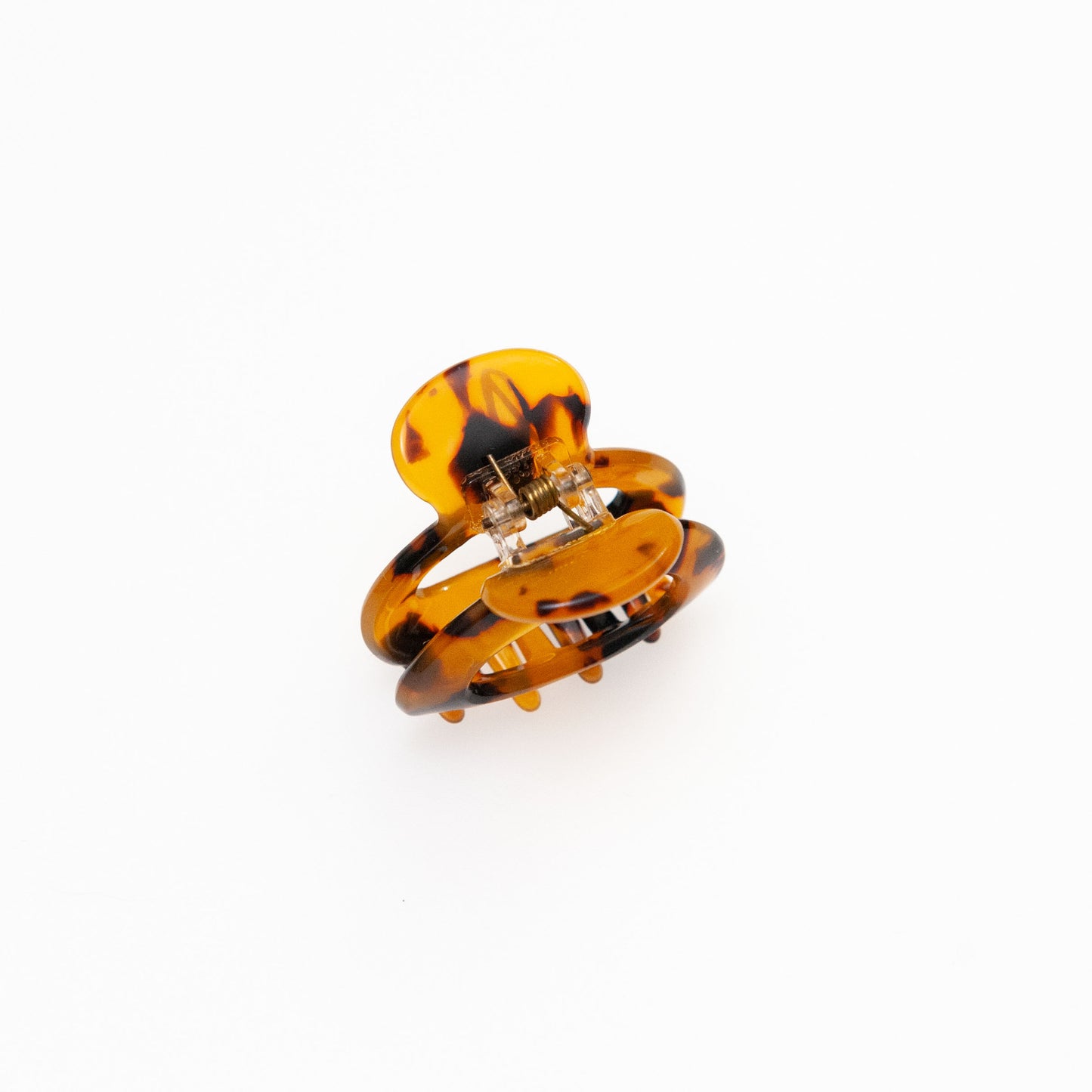 Small Oval Hair Clip in Dark Tortoise