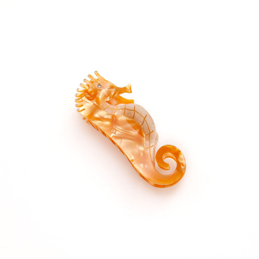 Seahorse Hair Clip in Yellow