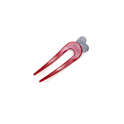 Acetate Hair Pin-Heart