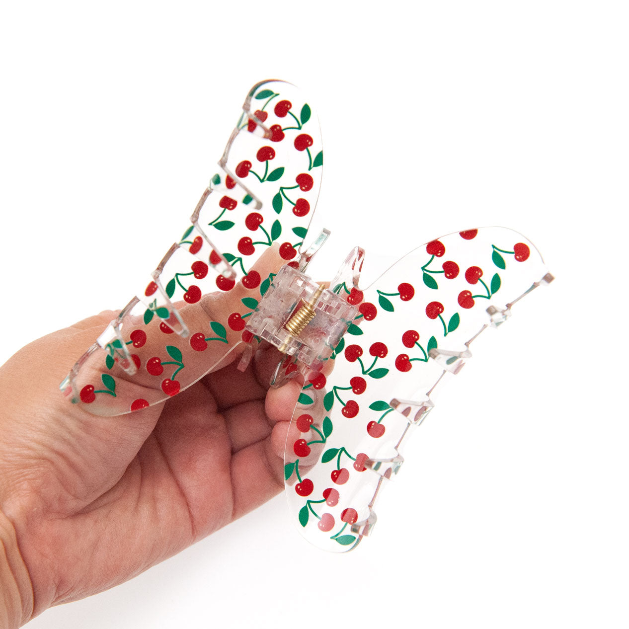 Cute Cherry print hair clip in large size