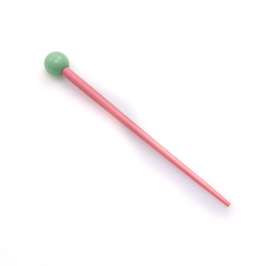 Hair Stick in Green and Pink