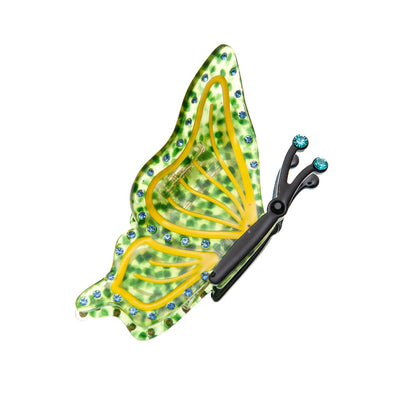 green butterfly hair clip