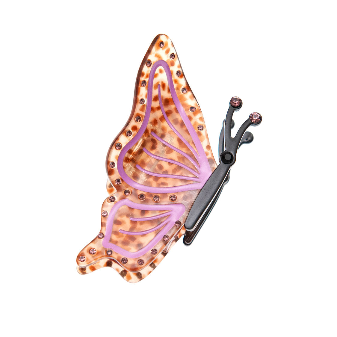 pink butterfly hair clip