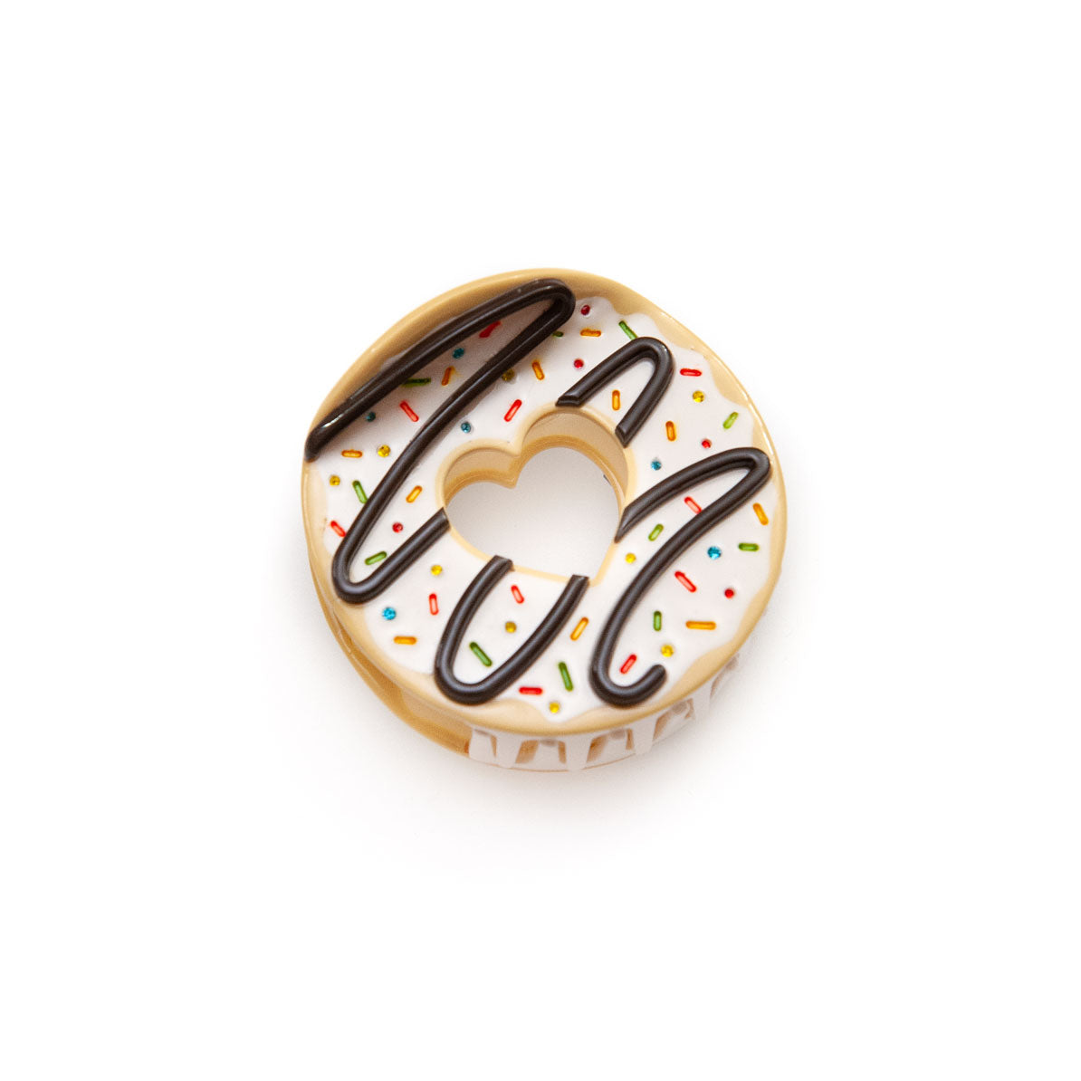 Donut Claw Clip in White