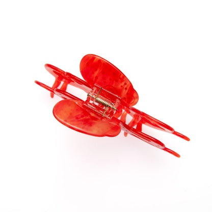 Close-up of the spring detail on the red octopus claw clip