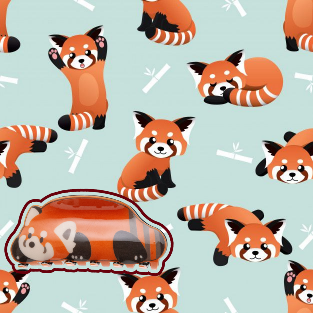 red panda hair clip from Something Minty