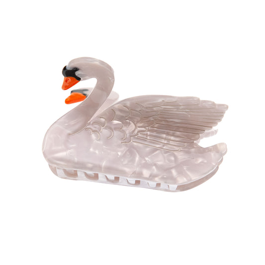 Swan Hair Clip in White