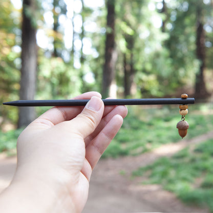 Wooden Acorn Hair Stick