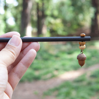 Wooden Acorn Hair Stick