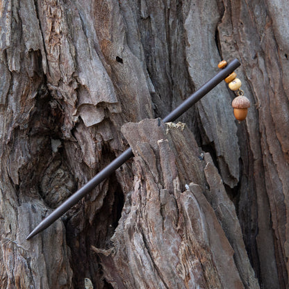 Wooden Acorn Hair Stick